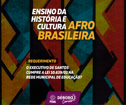 A lei 10.639, que estabelece a obrigatoriedade do ensino de história e cultura afro-brasileira nas escolas está sendo aplicada em Santos?