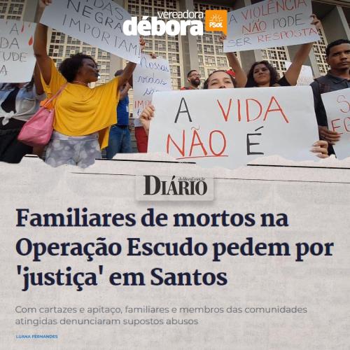 Ato contra a OPERAÇÃO CHACINA em Santos