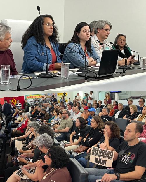 Audiência Pública: Reforma Administrativa, Não! Com Sâmia Bomfim e Débora Camilo em Santos