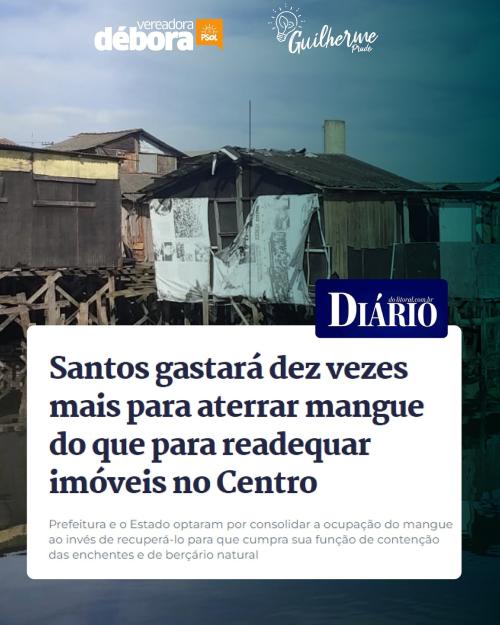 Débora aciona o Ministério Público para investigar possível dano ambiental na construção do Parque Palafitas