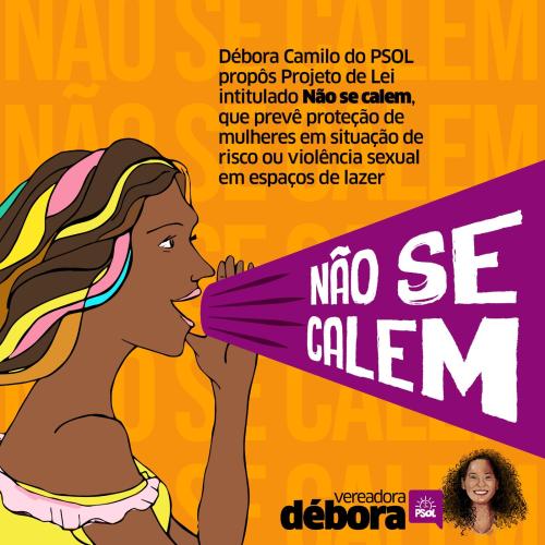 Débora Camilo apresenta PL que institui o Protocolo NÃO SE CALEM, para prevenção e proteção contra a violência sexual em estabelecimentos