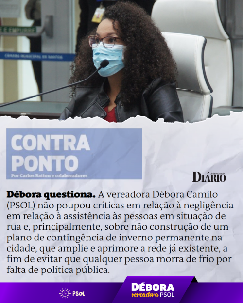 Débora Camilo fala sobre falta de Plano de contingência de Inverno