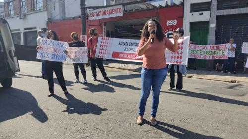 Débora Camilo participa de ato contra os despejos na Ocupação Snchieta