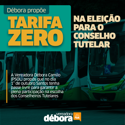 Débora Camilo propõe tarifa zero na eleição para o Conselho Tutelar