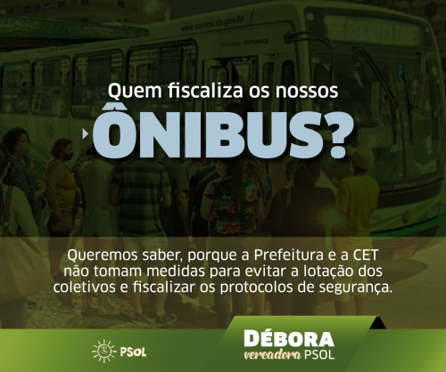 Débora Camilo protocola requerimento sobre superlotação do transporte público em Santos