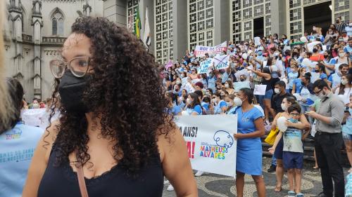 Débora Camilo (PSOL) participa de manifestação contra o rol taxativo da ANS
