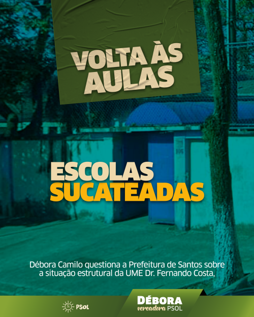 Débora Camilo (PSOL) questiona o executivo sobre sucateamento de escolas na volta às aulas