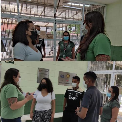 Débora Camilo visita a Policlínica do São Manoel para conversar com os profissionais da saúde e com a comunidade