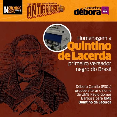 Débora propõe que Ume Paulo Gomes Barbosa passe a se chamar Ume Quintino de Lacerda