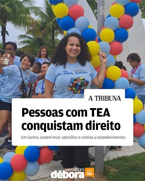 Pessoas com TEA conquistam direito! Em Santos, podem levar utensílios e comida a estabelecimentos