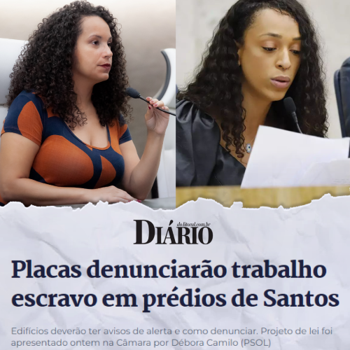 Placas denunciarão trabalho escravo em prédios de Santos