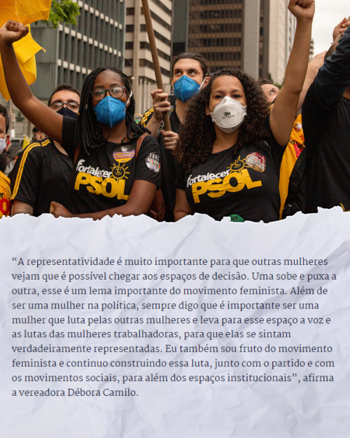 Vereadoras disputam eleições, mas apenas Débora Camilo (PSOL), tem suplente mulher